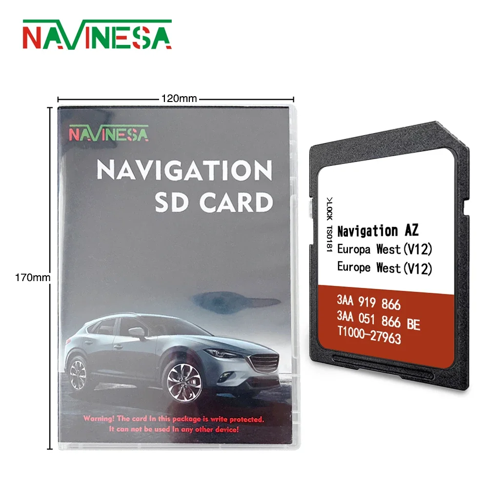 

Rns 315 West For VW Polo (A05) Cross Polo 2010 2014 Vehicle Sat Nav Map SD Card Cover Andorra Belgium Denmark Germany Finland