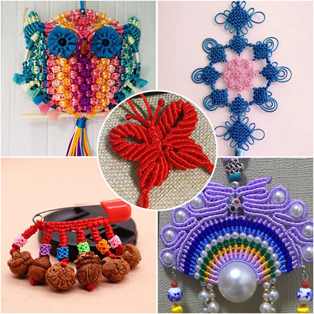 100 متر/لفة 1.5/2/2.5/3 مللي متر خط النايلون الحبل حبل الصينية العقد Rattail الحرير الحبال مضفر سلسلة DIY بها بنفسك شرابات Shamballa الموضوع