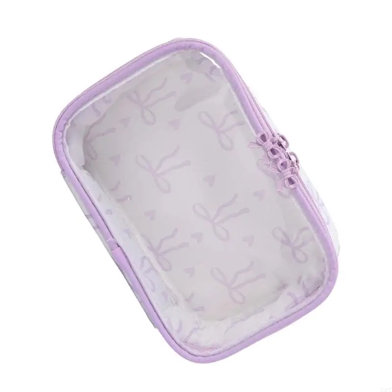 

Практичный органайзер для туалетных принадлежностей из ПВХ с бантиками для косметики и ухода за кожей X3UC