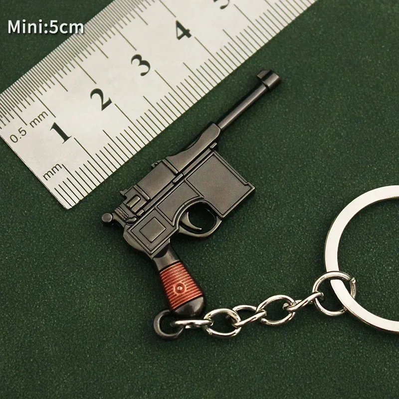 5cm PUBG Mini pistola M4A4 arma modelo CS GO M762 M1896 P911 llavero de Metal llavero de aleación