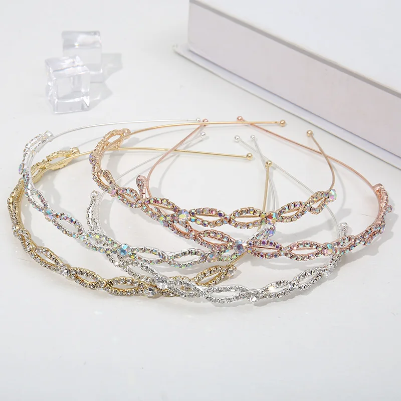 كريستال لؤلؤة عقال حجر الراين تاج الزفاف أنيقة المرأة رباط شعر للعروس حفل زفاف المناسبات الخاصة أنماط متعددة