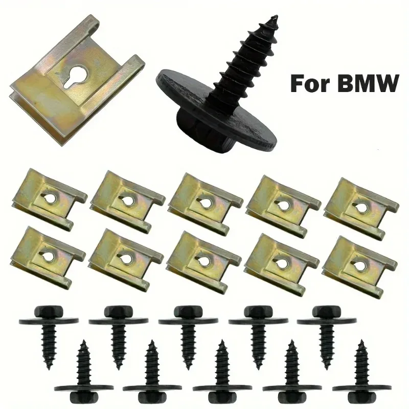 Car Screw Base U Clip Metal Fender Bumper Protection Fastener for Automobile Interior Modification Accessory image 4