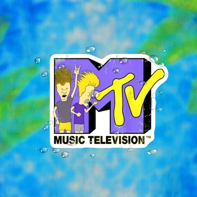 

Матовая наклейка с логотипом MTV, самоклеящаяся, нестандартной формы, высококачественный модный дизайн для декора автомобиля и повседневного снаряжения