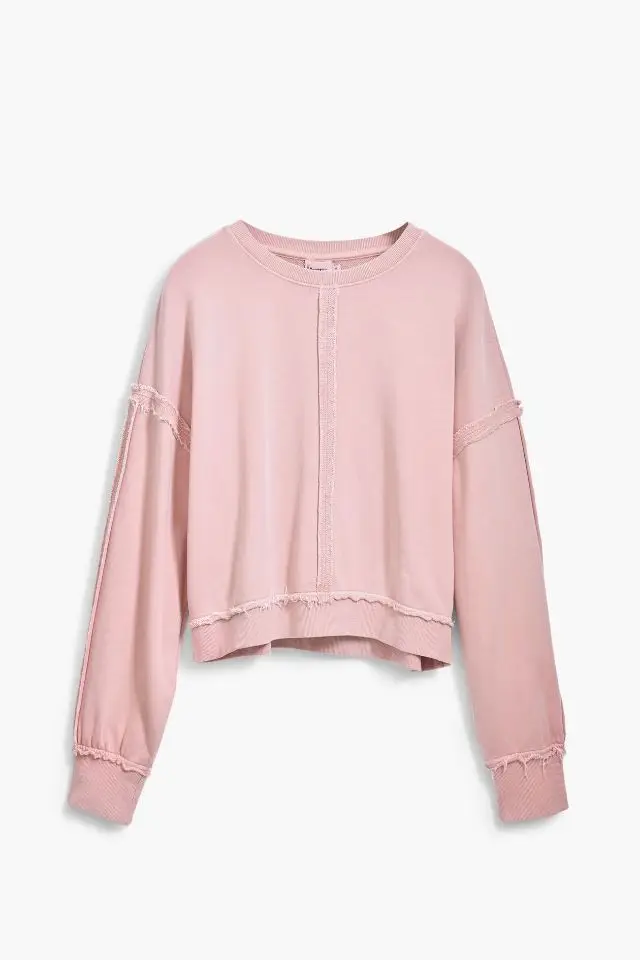 Foreign trade original single Spanish autumn and winter new crew-neck jacquard flower sweater
