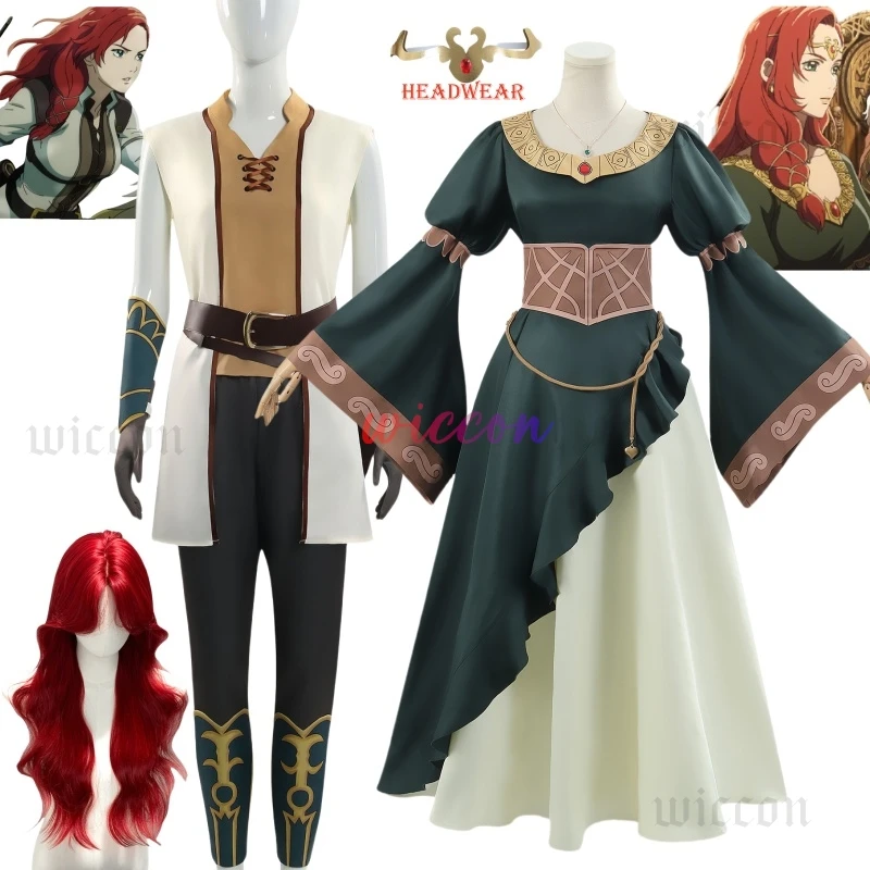 

Гера, сезон 2, зеленое платье для косплея, головной убор для женщин, Хэллоуин, карнавал, фантазия