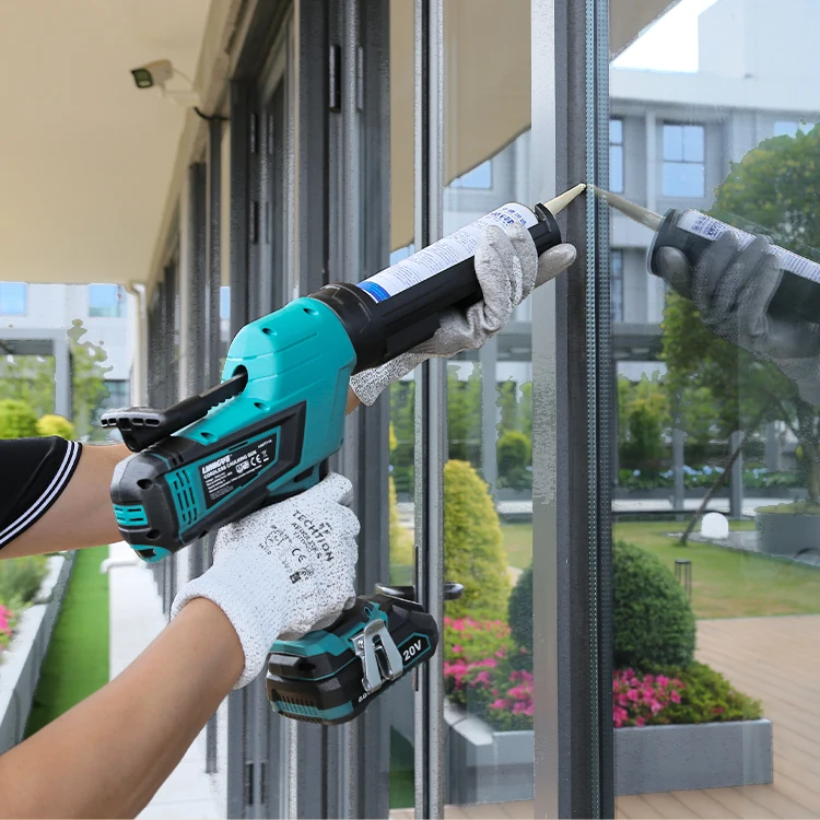 Big Power 400kg Pushing Force Silicone Sealant Caulking Gun Manufacturer For Window Restoration