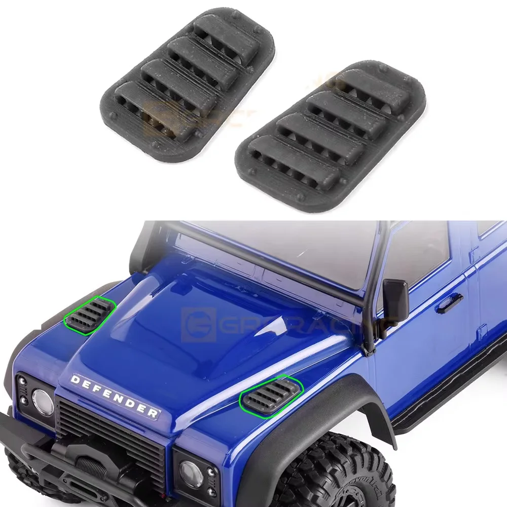 For Rc Crawler Car  1/18 Traxxas Trx-4m  Bronco Trx4m  Upgraded Parts Air Intake Grille Stereo Engine Hood