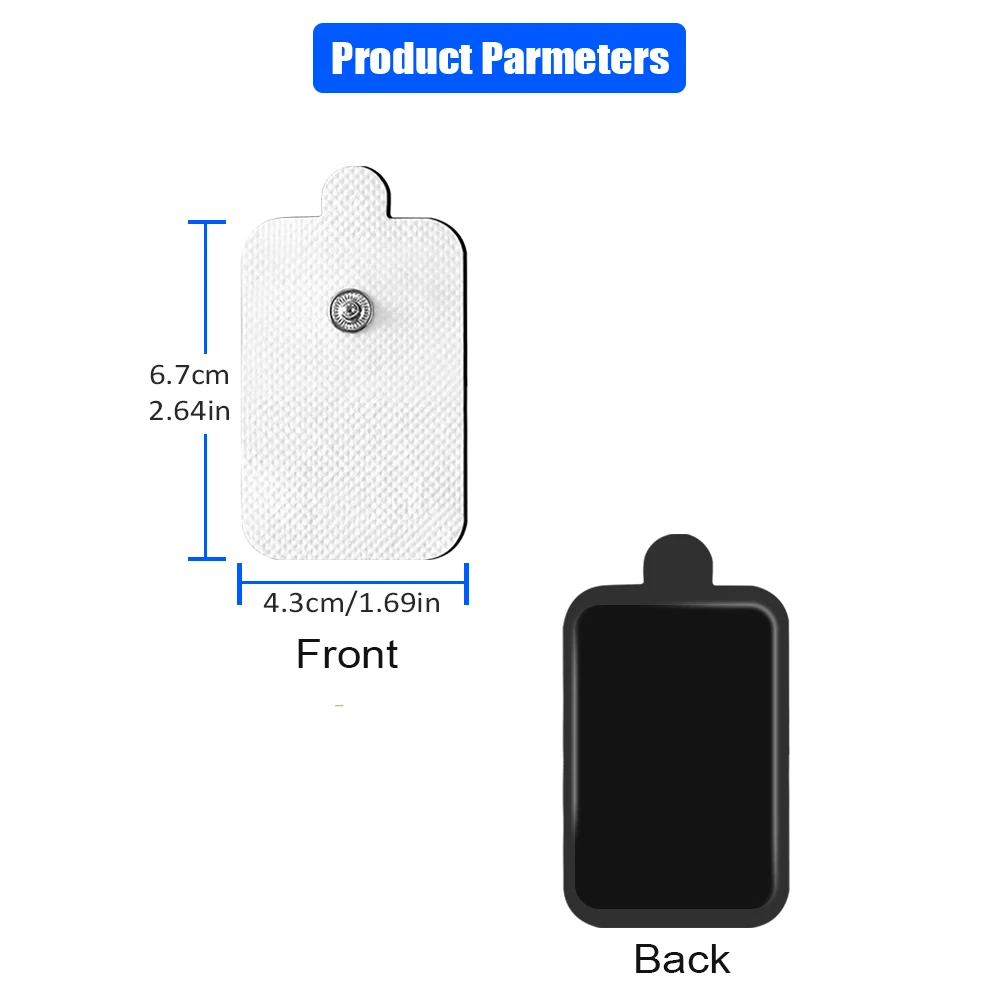 Electrostimulation Patches for Pulse Massager EMS Muscle Stimulator Self Adhesive Replacement TENS Pads Electrodes Pads