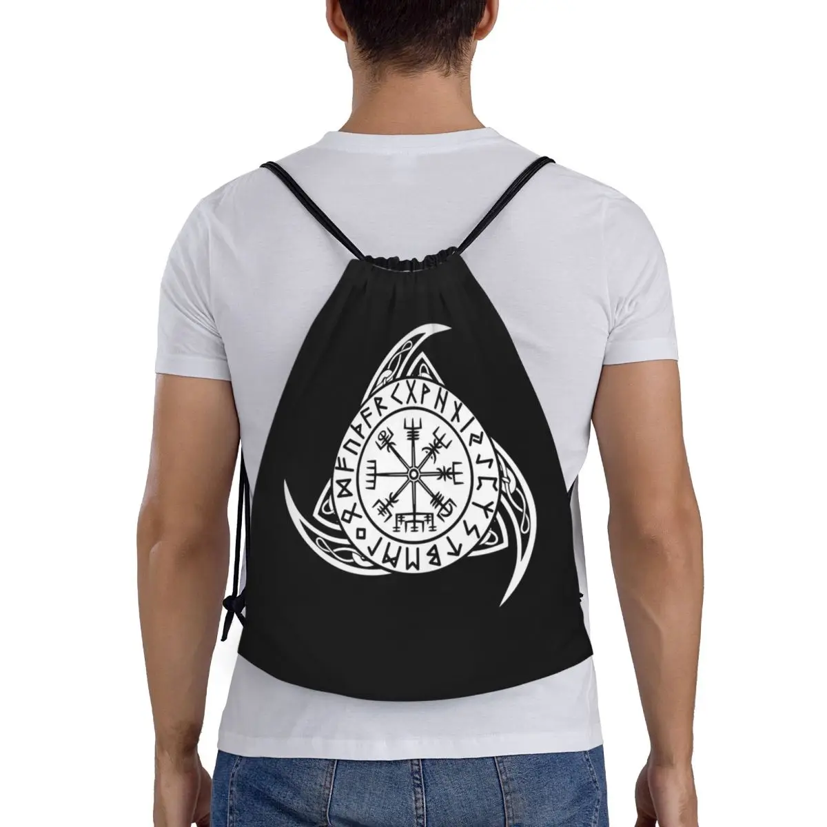 

Norse Nordic Viking Celtic Backpacks Fashion Drawstring Bags Shoes Bag Book Bags for Man Woman School