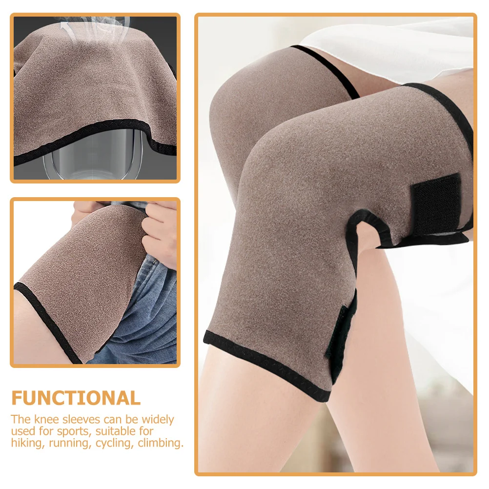 

1Pair Warm Knee Support Braces Elastic Polyester Knee Sleeves for Women Running Hiking Cycling Climbing Sports Joint Protection
