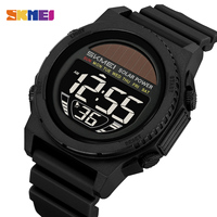 SKMEI Solar Energy Digital Sports Electronic Watches For Men Fashion Casual 5Bar Waterproof Chrono Wristwatch Clock Reloj Hombre