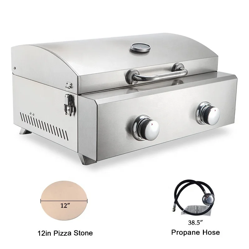 

12'' Commercial Gas Pizza Oven Professional American Portable Pizza Oven Outdoor Stainless Steel Bbq Grills Bakery Equipment