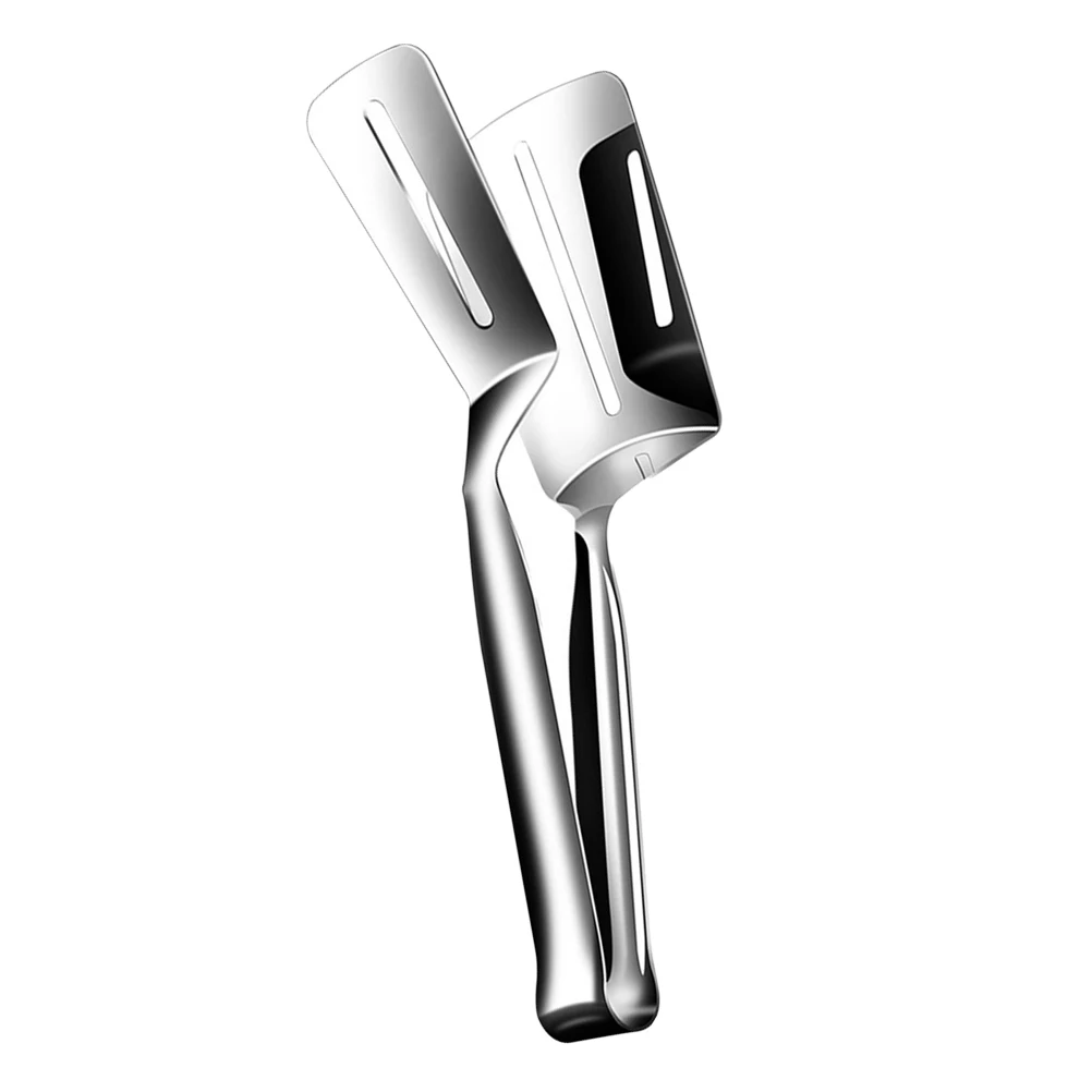 

1 pc Stainless Steel Steak Clamp Ergonomic Food Tong Heat Resistant Lightweight Barbecue Serving Clip For Home Party Outdoor Use