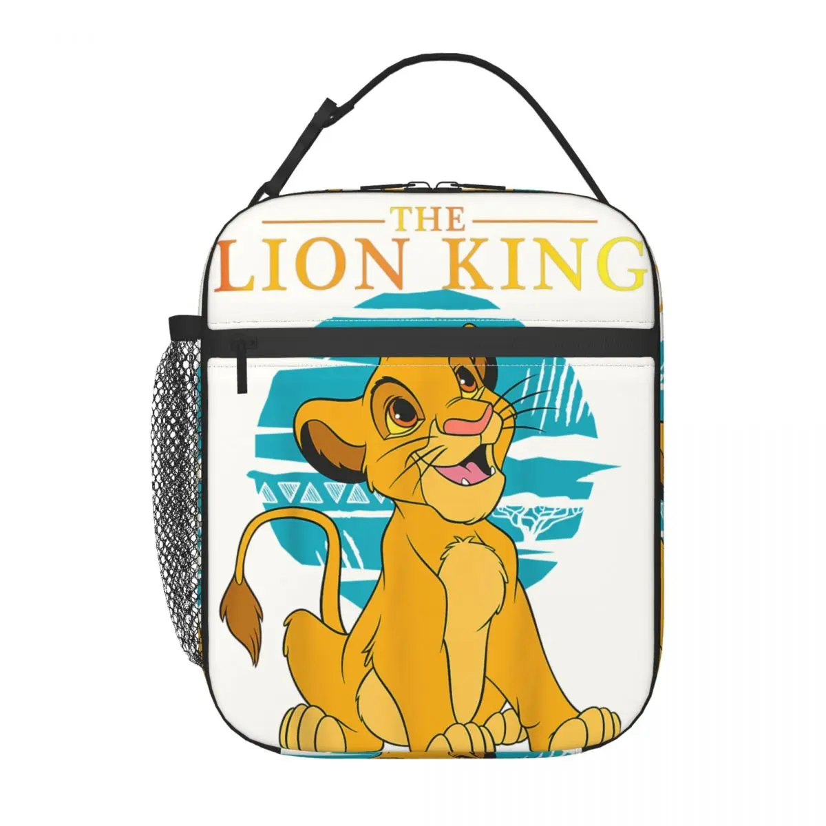 Young Retro Simba Happy Blue Classic Lunch Container Disney⦆The Lion King⦆Film For Girls Handheld For Outdoor Lunch Boxes