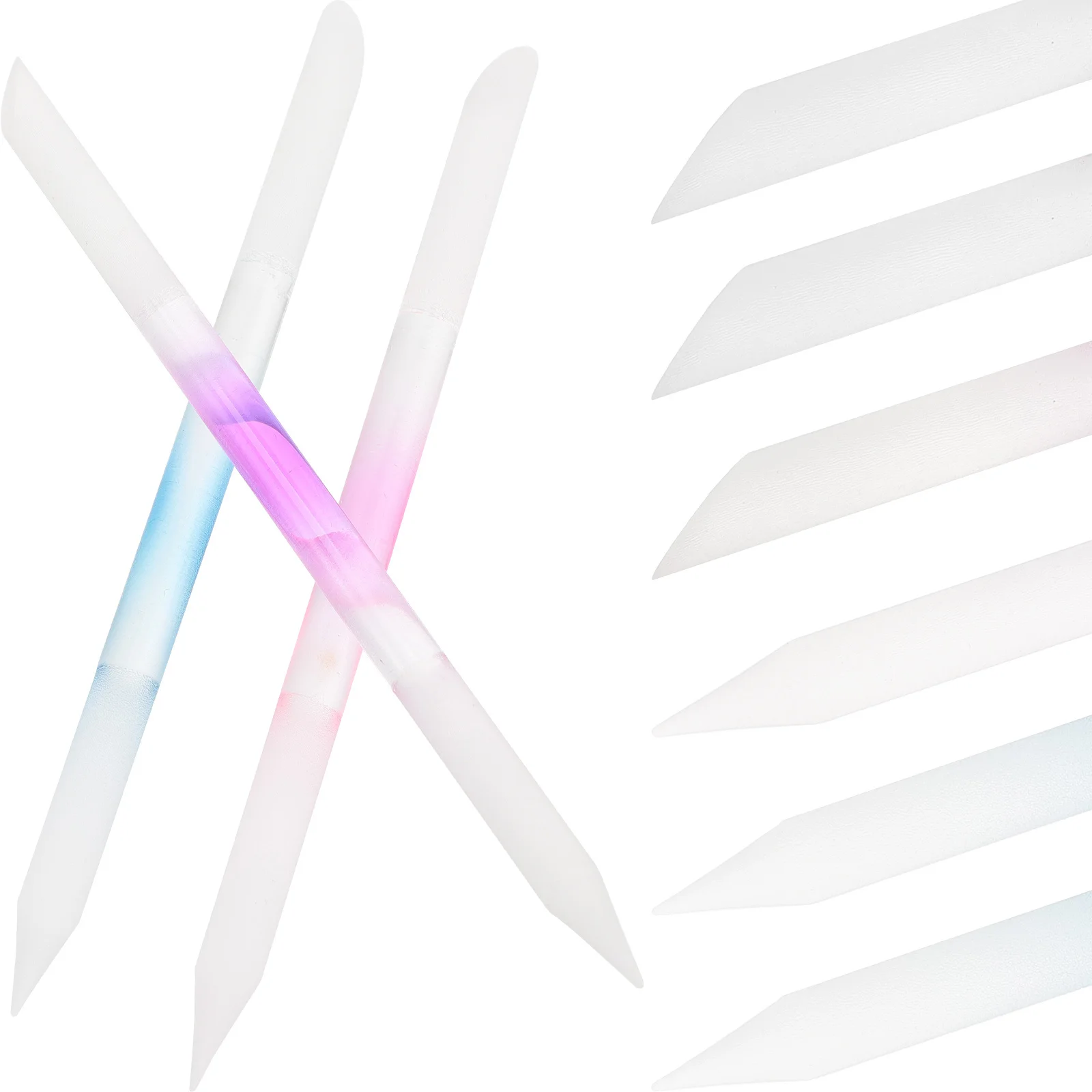 

6 шт. портативная стеклянная пилочка для ногтей, прочный красочный цилиндр, инструмент для полировки ногтей, принадлежности для маникюрного салона, маникюрные инструменты