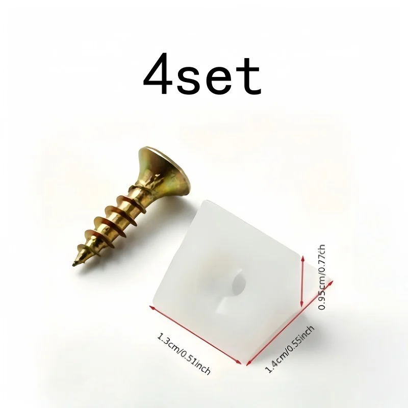 4 set Drawer Support Wedges, Stabilize Loose Drawers and Bookshelves, With Fasteners and Screws, Easy to Install, Durable