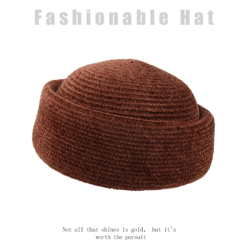 Vintage French Style Chenille Pillbox Hat Elegant Fedoras Beret Hat Versatile Teardrop Fedora Hat Wedding Party