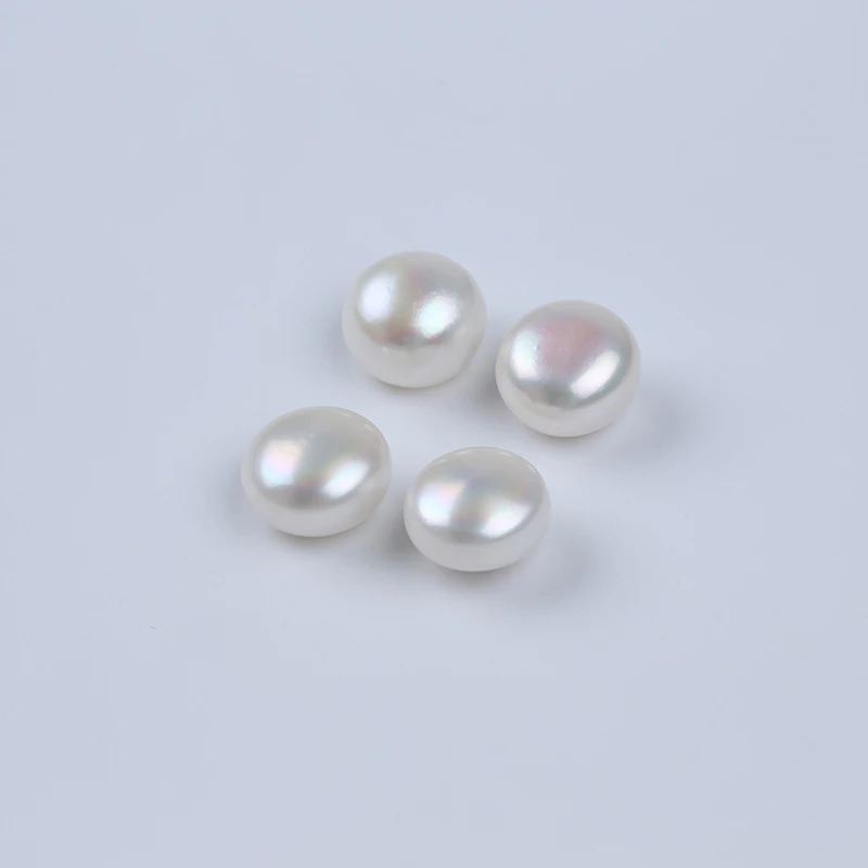 High Quality A Pair of 14-15mm Button Pearl Fashion Jewelry For DIY