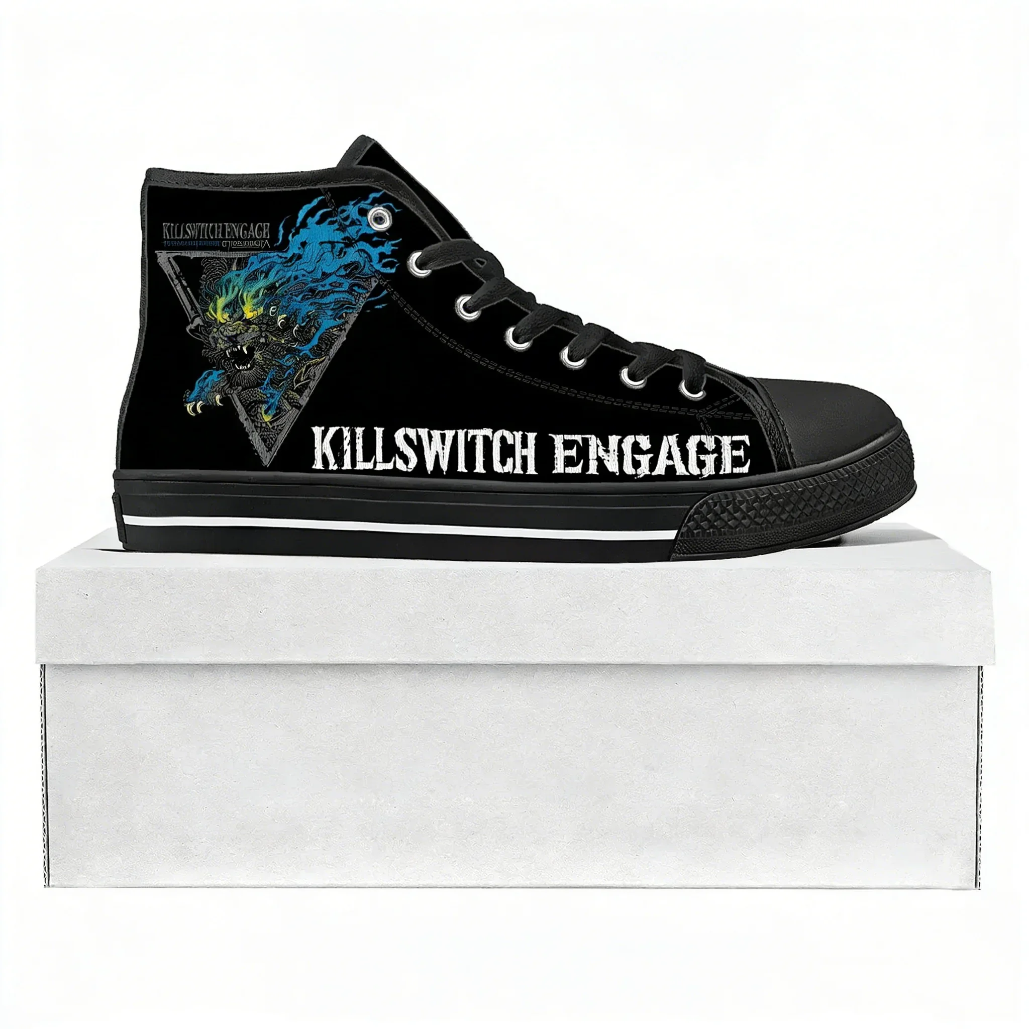 Killswitch Engage High Top High Quality Sneakers Mens Womens Teenager Canvas Sneaker Casual Custom Made Shoes Customize DIY Shoe