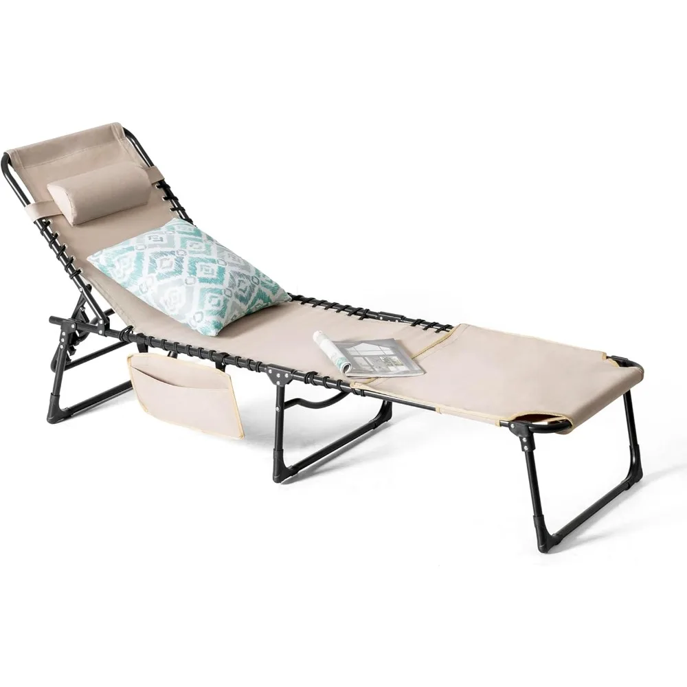 

Складной стул из ткани Оксфорд, стул для загара с отверстием для лица, регулируемый 5-позиционный складной стул