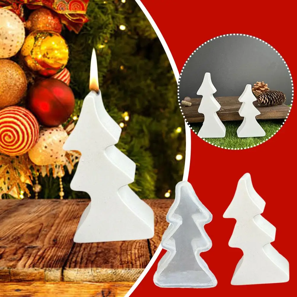 Christmas Tree Storage Box Silicone Molds Home Decoration Xmas Tray Plaster Jar Craft Resin Mould Gypsum Mold Cup Candle Tr X3G8