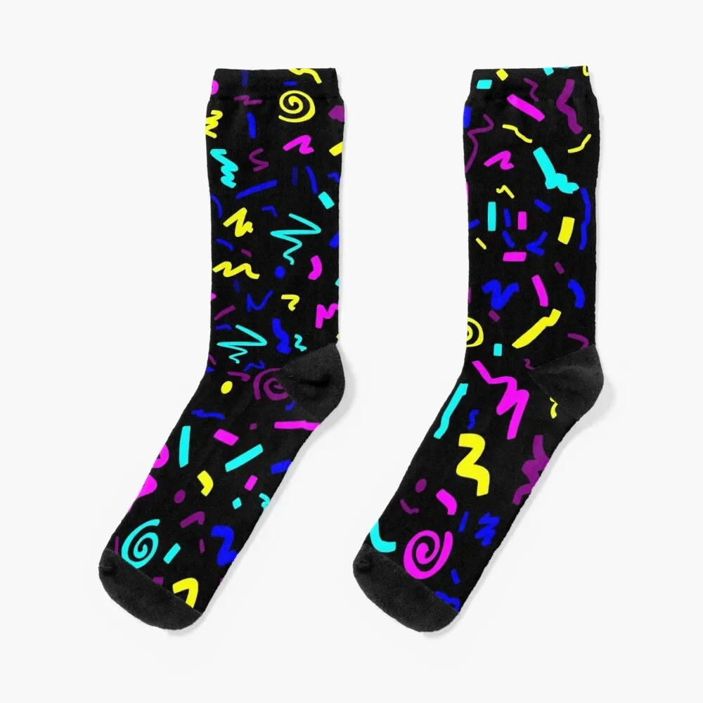 

Funky Cool Vintage and Retro 80s Inspired Geometric Shapes Socks hiphop christmas gifts Socks For Man Women's