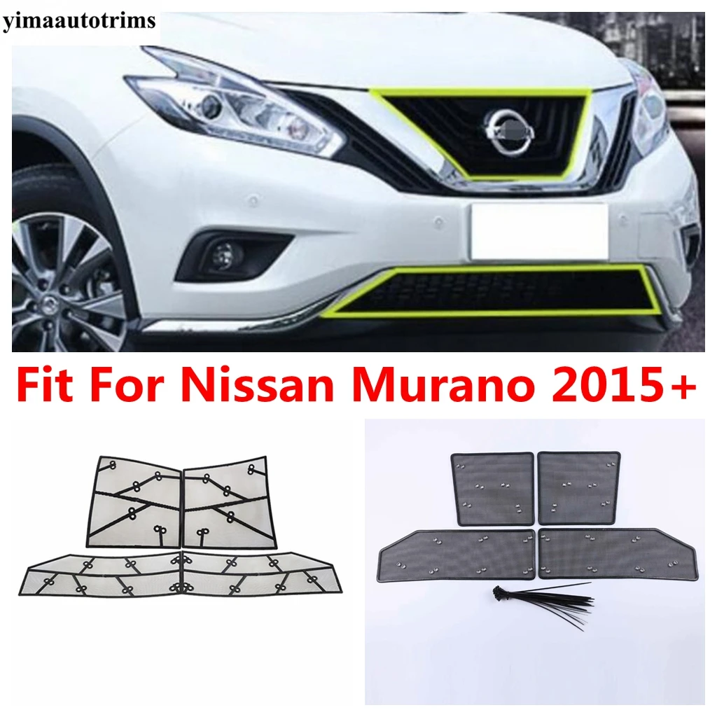 

Car Front Grille Insert Net Insect Screening Mesh Cover Trim ABS Exterior Refit Kit Accessories For Nissan Murano 2015 - 2019