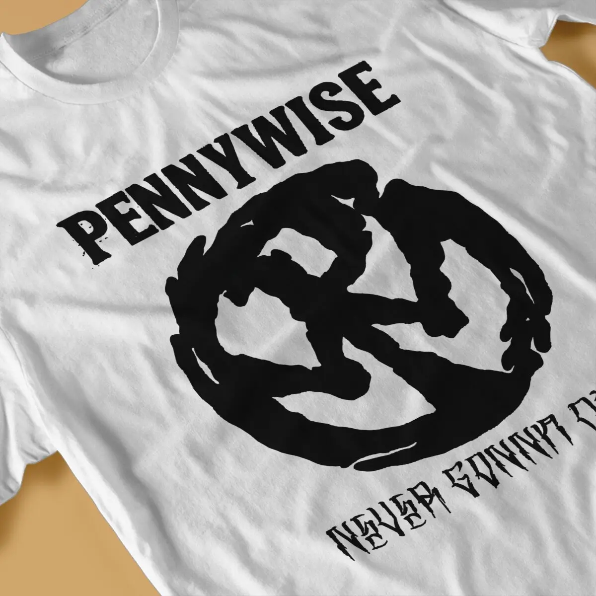 Men Best Of American Punk Rock Band T Shirt Pennywise Cotton Tops Funny Short Sleeve Crewneck Tees Graphic Printed T-Shirts