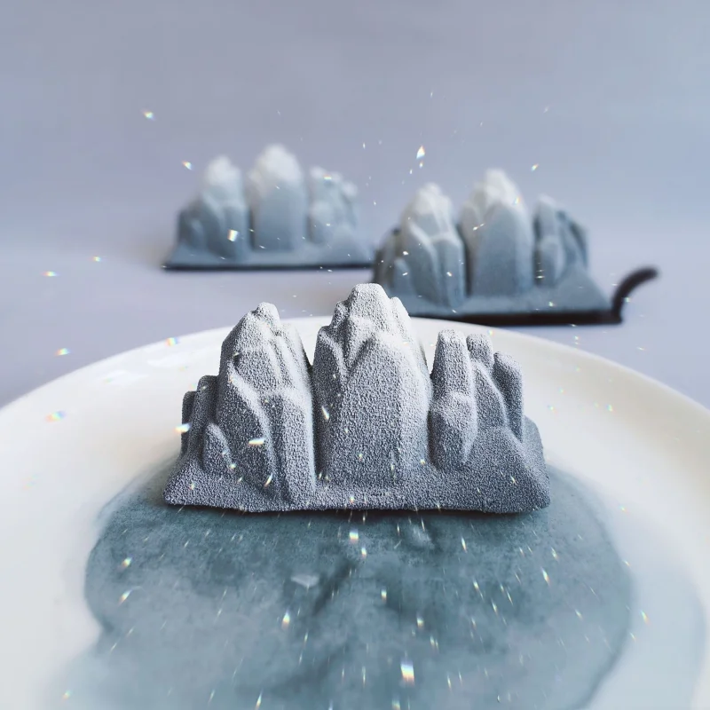 Iceberg silicone mold clay candle scented stone mold for DIY cake making chocolate making fudge silicone volcanic mousse mold