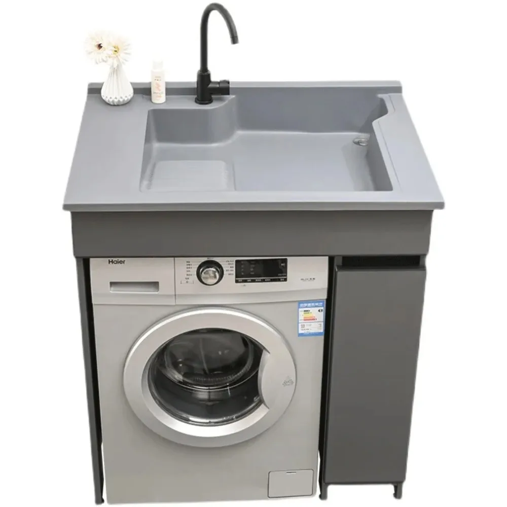 Balcony Washing Machine Integrated Combined Laundry with Rub Board Corner Cutting
