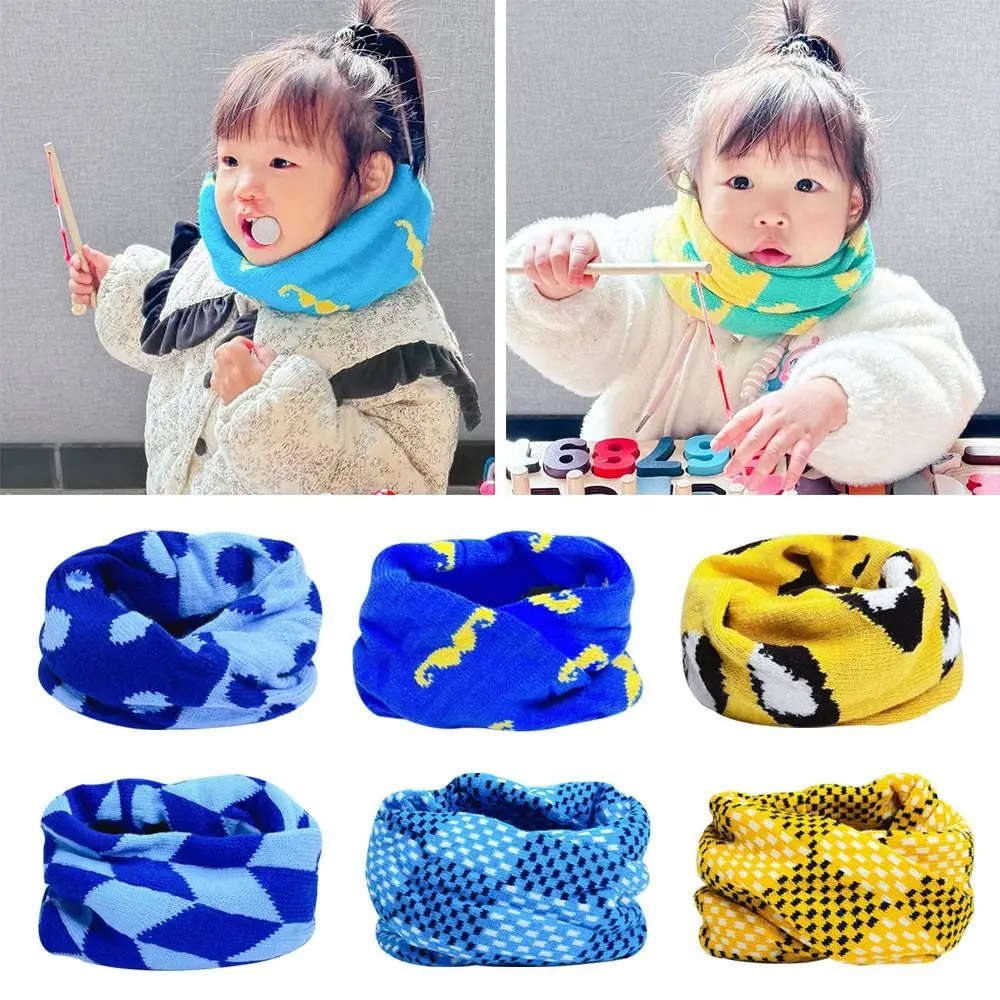 

Fashion Warm Kids Winter Scarf Windproof Thick Neck Warmer Soft Korean Knitted Scarf Baby Boys Girls