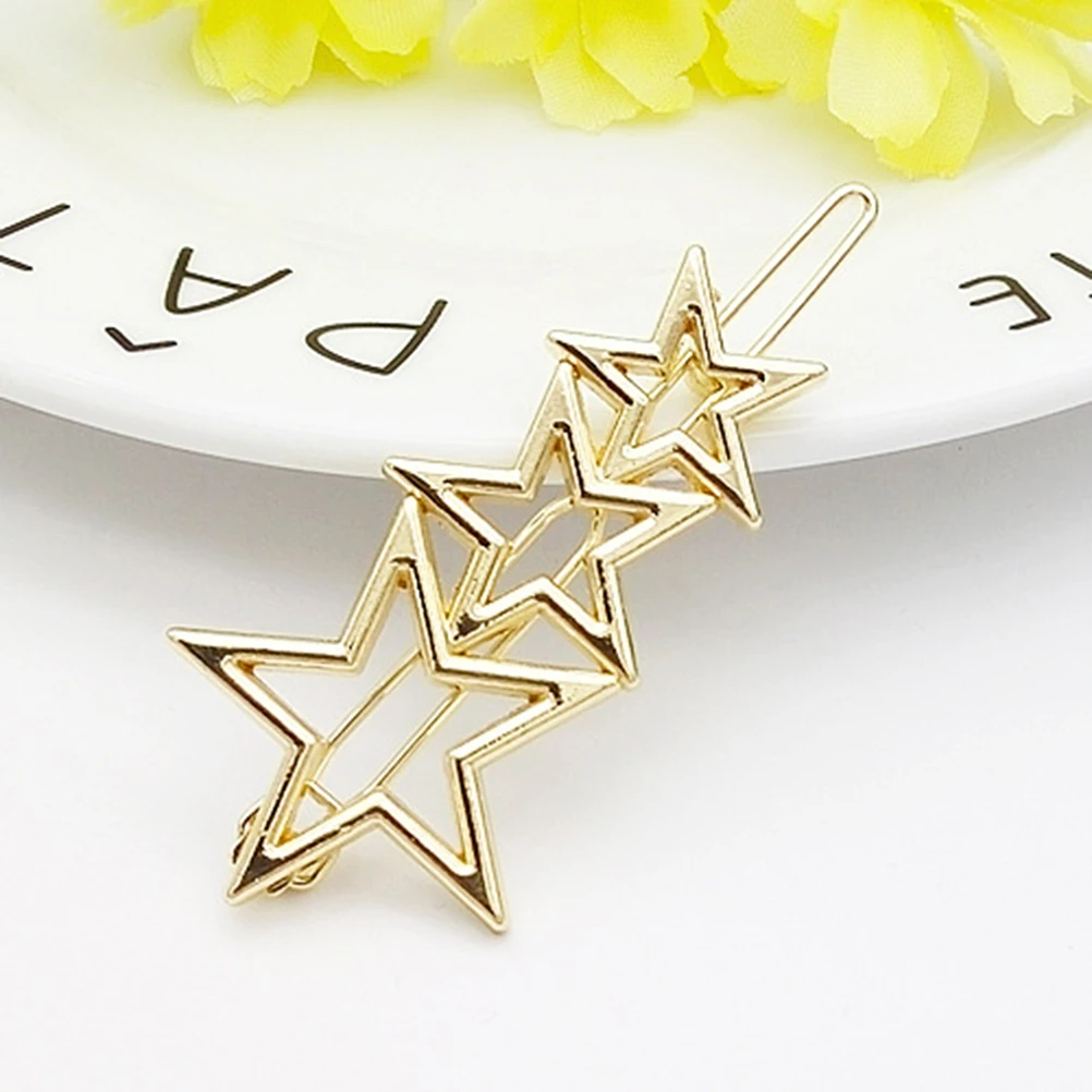 

8Pcs Moon Design Metal Hairpins Vintage Headdress Geometry Clamps Barrettes For Ladies Girls Party Daily Wear Silver Gold