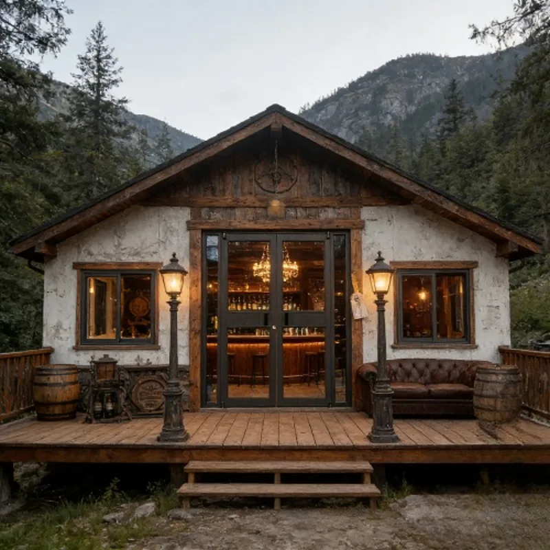Eco-Friendly Foldable House Sustainable Reusable for Remote Eco-Camps Environmental Projects