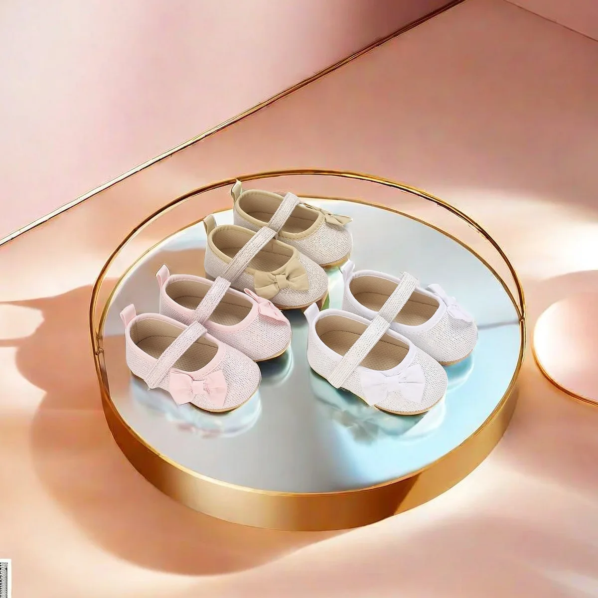 

Милая обувь для новорожденных от 0 до 18 месяцев, обувь принцессы с милым бантом и хлопковой подошвой, обувь принцессы для первых прогулок для малышей