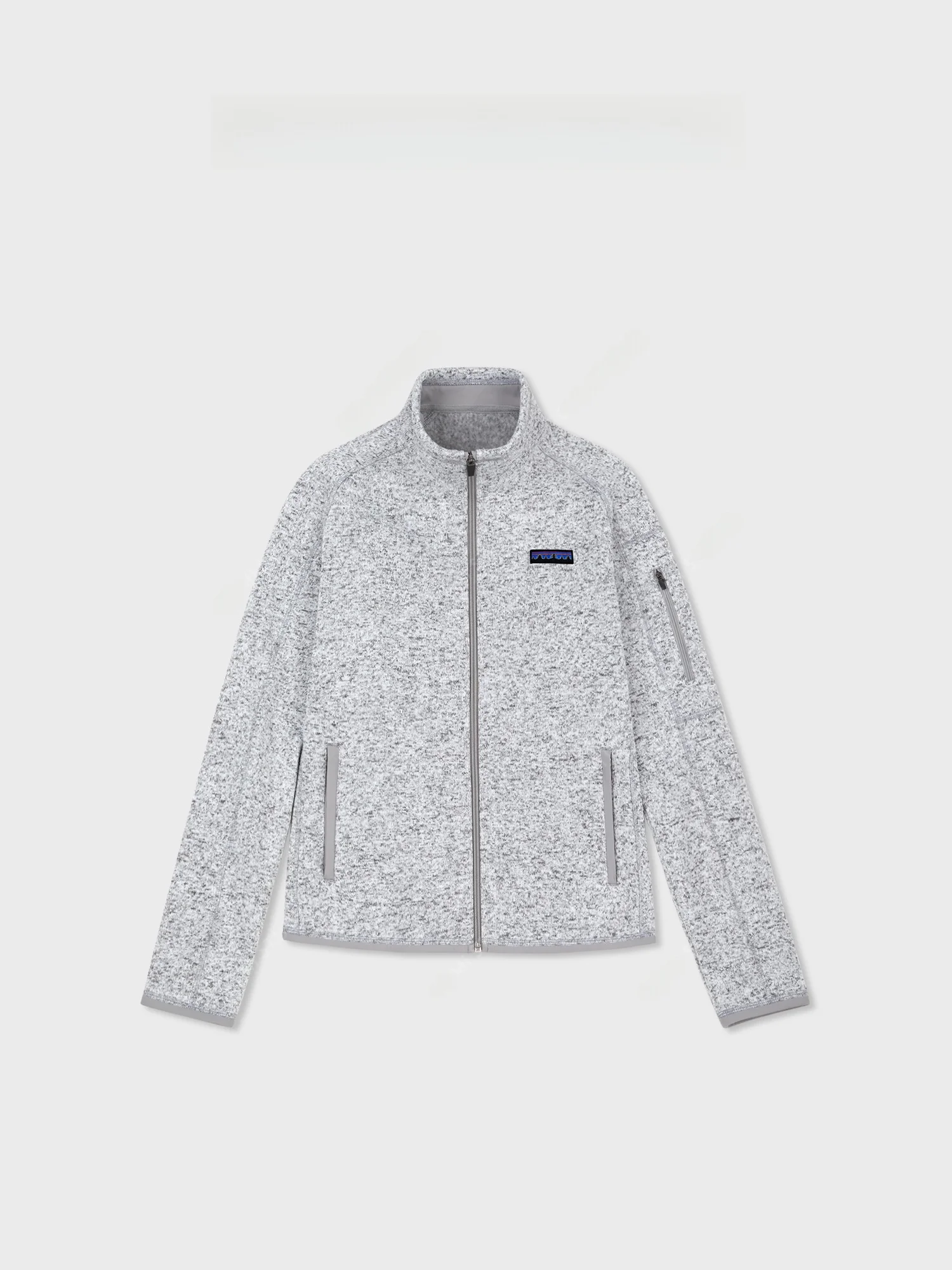 

ROMI STUDIO Fce Knitted Skin-friendly Elastic Slim-fit Stand Collar Fine Fce Jaet Casual Sle Polyester Fiber Long S...