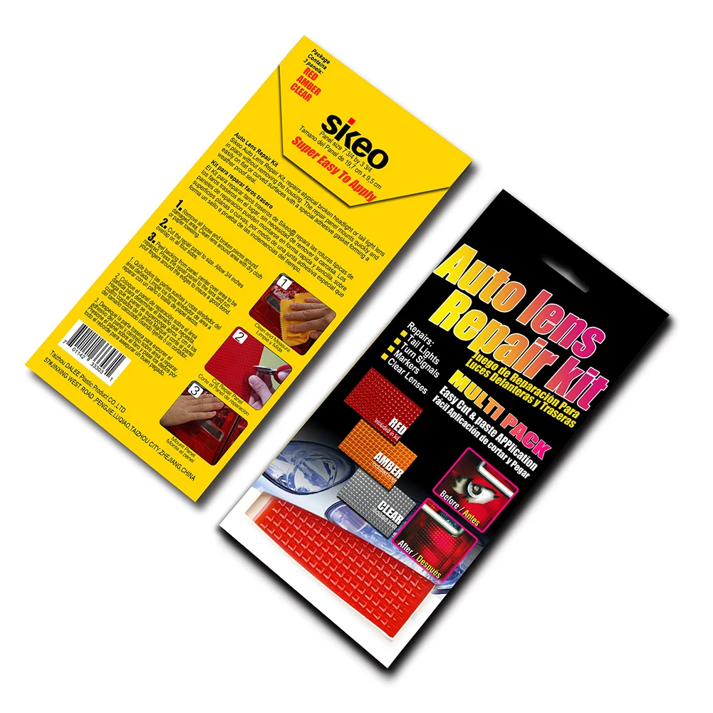 Faróis do carro e Taillight Repair Tool Set Auto Lens Repair Kit DIY Grade Padrão filme polonês âmbar vermelho