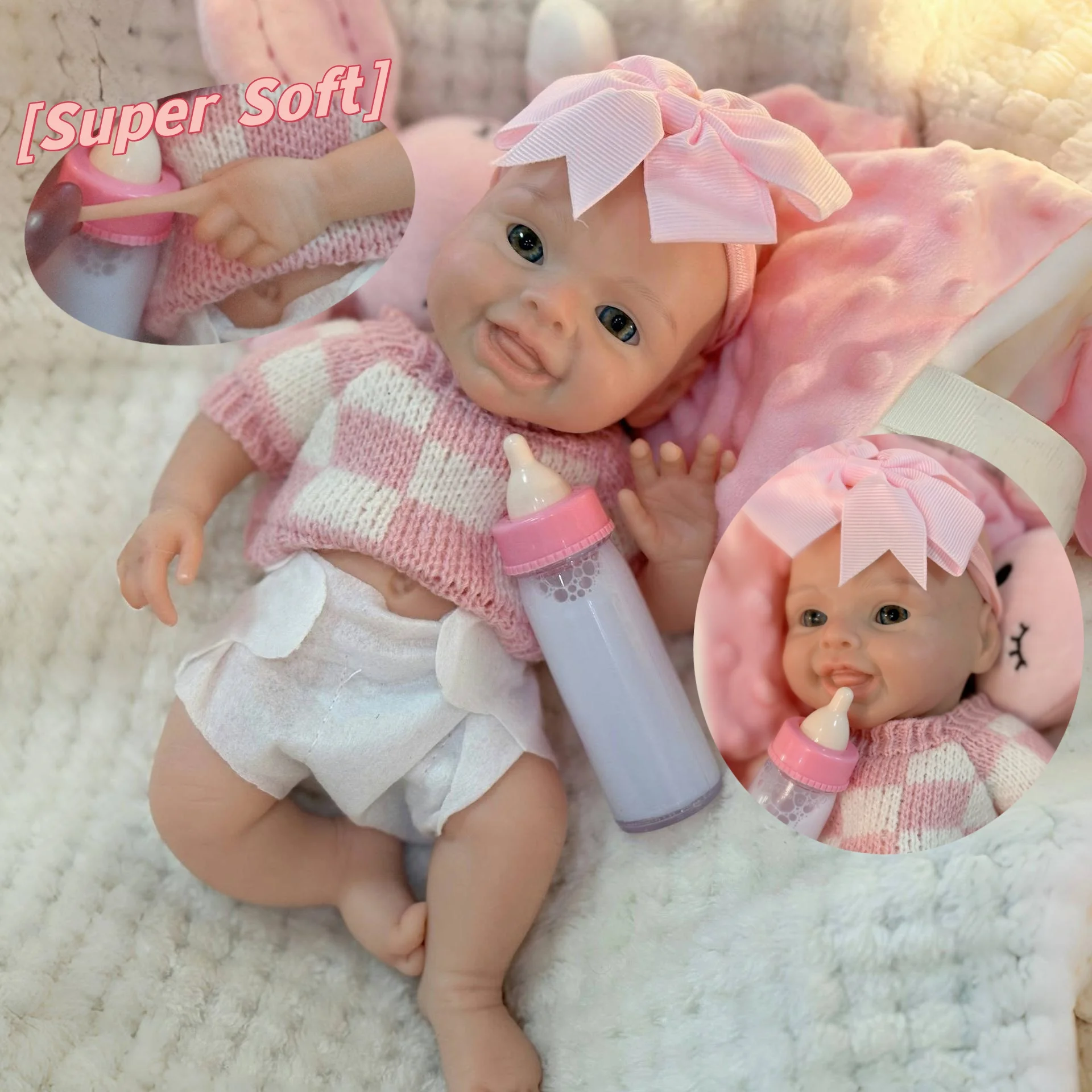 10Inch Silicone Girl Reborn Baby Dolls Painted Lifelike Full Body Soft Silicone Bebe Reborn Dolls For Kid's Christmas Gifts