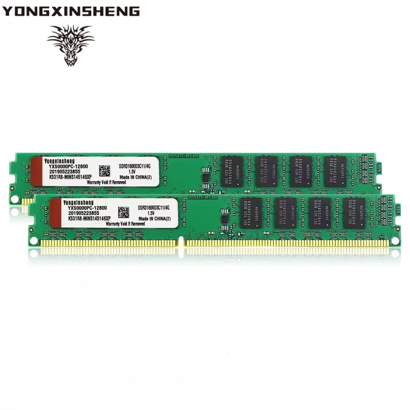 DIMM DDR3 1333 1600Mhz 4GB PC3-10600 12800 ذاكرة الوصول العشوائي المكتبي بدون ECC