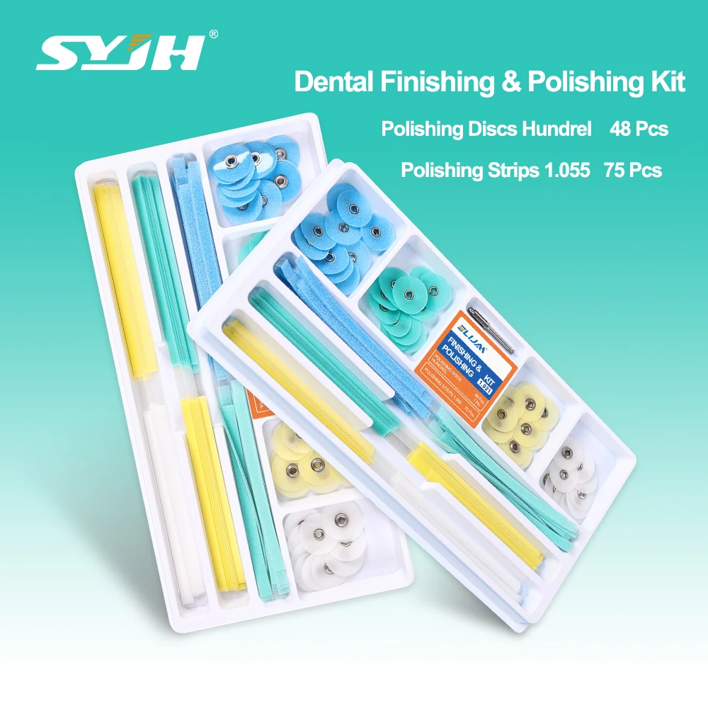 

SYJH (48+75)Pcs Dental Polishing Disc/Strip Composite Gross Reduction Contouring Mandrel for Ceramics Glass Restorations
