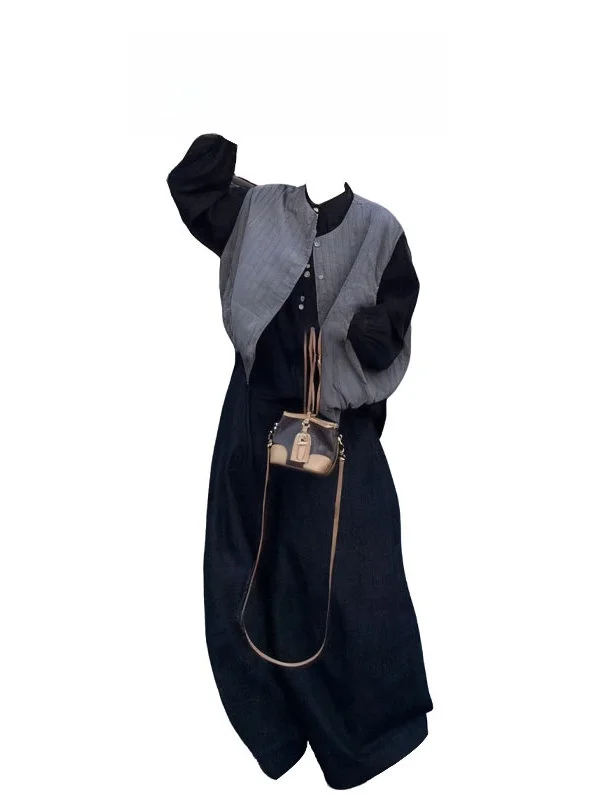 

Casual Layered Vest Wide Leg Pants Tee Piece Set Women's Autumn New Sle Age Reduction Slimming Ele Faionable Women'...