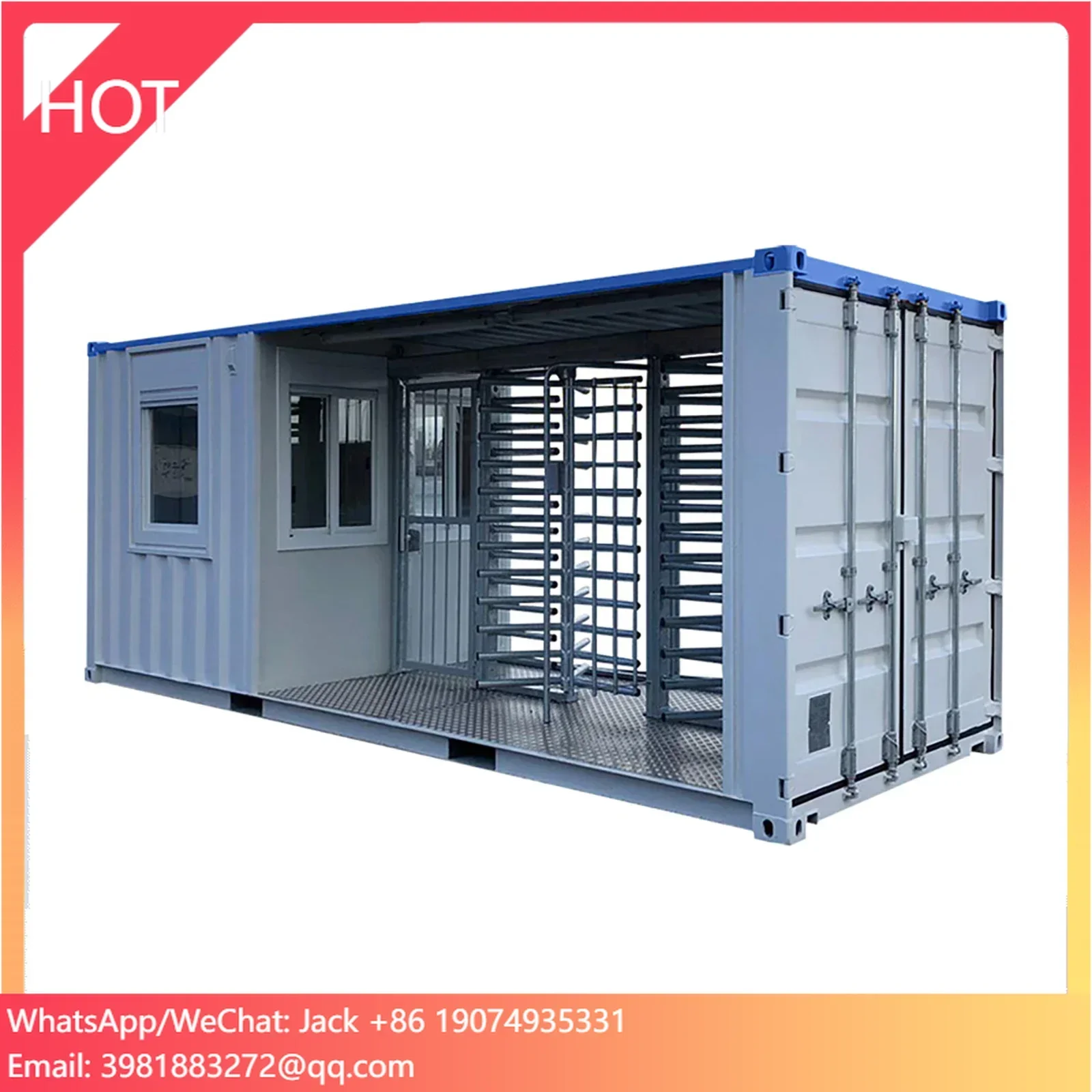 Container Gate Container Turnstile For Secure Site Access With RFID And Fingerprint Recognition