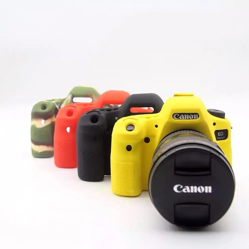 

Silicon Sleeve Armor Skin Case Body Cover Protector for Canon EOS 6D Mark II 6D2 6DII DSLR Camera Shell Protective Video Bag