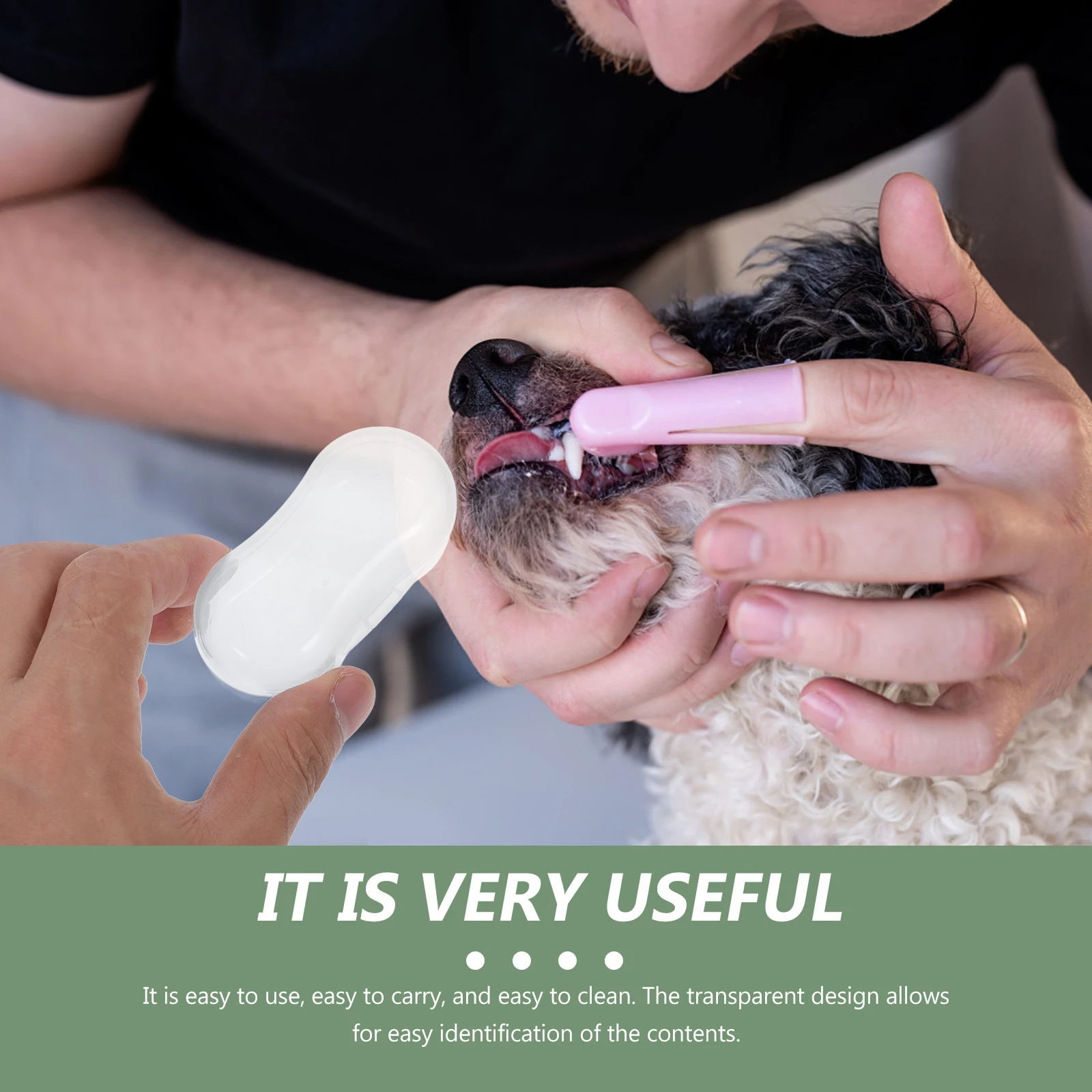 

20pcs Pet Toothbrush Storage Box Transparent Travel Case For Dog Cat Wipes Lightweight Compact Easy Carry Pet Supplies Dog