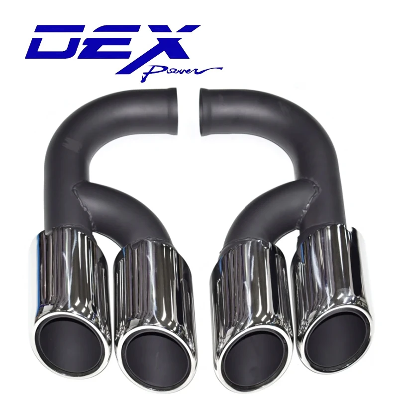 For 2011-2014 Cayenne exhaust pipe modified quad tailpipe tail throat  GTS black TURBO tip muffler  head exhaust tip