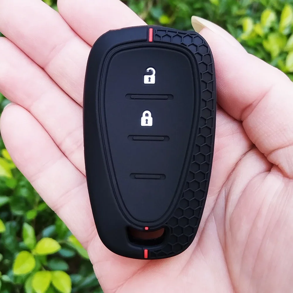 

New Style Silicone Rubber Car Key Cover Case Fob for Chevrolet Cruze Spark 2016 2 Buttons Smart Remote Key Shell Holder