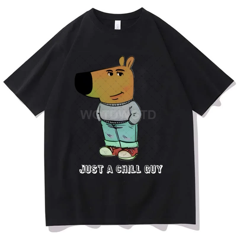 Just A Chill Guy Meme T-Shirt Unisex Clothing Harajuku Oneck Short Sleeve High Quality Casual Tee Just A Chill Guy Meme Tops