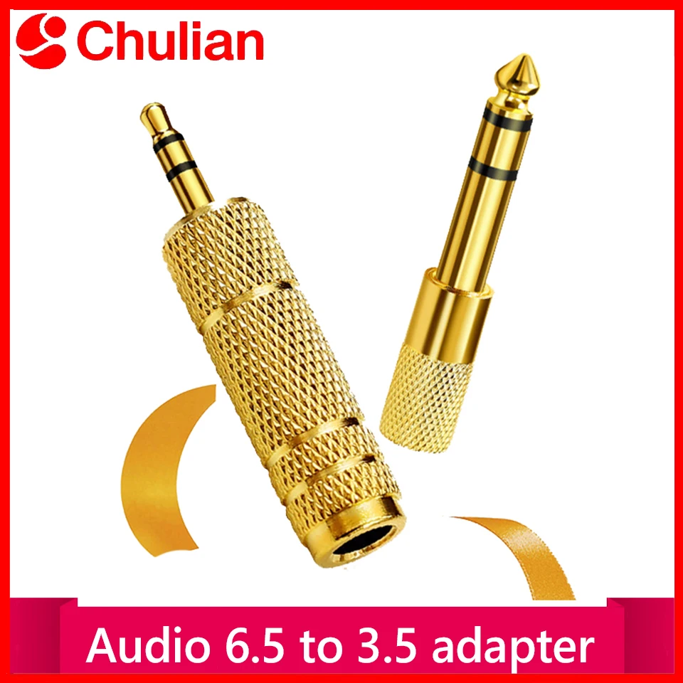 Audio 6.5 Male to 3.5 Female / 3.5 Male Jack to 6.35 Female Adapter Amplifier Adaptateur Casque Et Micro Small to Large