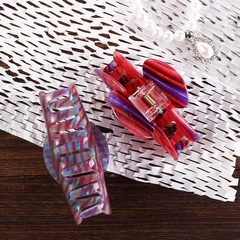 

Retro Colorful Flower Hair Claw Acrylic Korean Style Hair Claw Clip Ponytail Holder Hair Accessories Acrylic Shark Clip Party