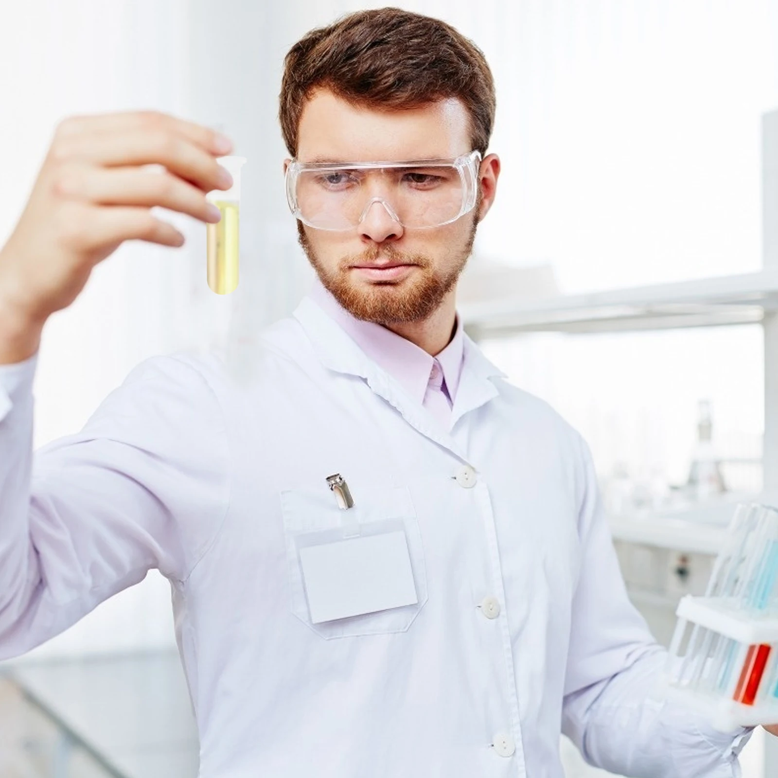 

300pcs Tube Centrifugal Vials PE Test Tube Laboratory Plastic Transparent Tubes for Experiment Sample Measurement