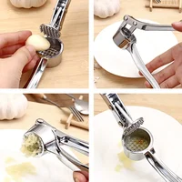 Stainless Steel Garlic Press Crusher Mincer Handheld Garlic Smasher Squeezer Manual Press Grinding Tool Kitchen Accessories 5